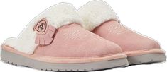 Casual Pink Leather Slippers, Pink Leather Casual Slippers, Pink Ariat Slippers, Pink Outdoor Slippers, Ariat Slippers, Ariat Cow Print Slippers, Pink Slip-on Indoor Slippers, Pink Non-slip Synthetic Slippers, A Gift For A Friend