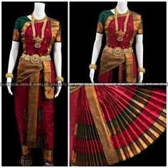 Design by Classical Dance Jewelry® ❥  Traditional Kuchipudi costume. ❥  Material - art silk ❥  Type : Traditional pant costume ❥  Size :  see below measurements ❥ ❥ ❥ ❥ ❥ Measurements: ( all the measurements approximately 1 margin buffer) ❥ ❥ ❥ PANT MEASUREMENTS: Pant Length: 33-34 inch Pant Waist: 30-31 inch Pant Hip: 33-34 ❥ ❥ ❥ BLOUSE MEASUREMENTS: Blouse length: 12 inch Blouse Shoulder length: 10 inch Blouse around Bust: 29-30 (extra margin) inch Blouse Lower Chest: 26 inch Blouse Sleeves length: 6-7 inch Blouse sleeve round: 9 - 10 inch  Set includes     ☛ Pant, Blouse, Dhavani, fans, seat bit ❇️ ❇️ ❇️ For Display purposes only, we used Jewelry. The price is only for a Dance costume. PLEASE NOTE ❥ ALL SALES ARE FINAL ✅ ❥ No Return/ No Exchange / No Cancellation! ❥ ❥❥ Disclaimer:  ❥ We Traditional Full-length Wear For Diwali, Full Length Traditional Wear For Navratri, Full Length Traditional Wear For Diwali, Traditional Full-length Sets With Pallu, Traditional Full Length Sets With Pallu, Traditional Full-length Festival Wear With Pallu, Traditional Full-length Festival Sets, Traditional Full Length Sets For Festivals, Traditional Dance Wear With Pallu Drape