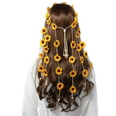 Specifications: Sunflower/ marguerite decoration is fashionable and beautiful. Long tassel& beads design makes it unique and lets you stand out from the crowd. The size can be adjusted to suit different head circumferences. Realistic and good-looking ornaments are suitable for wedding, party, travel, photography, etc. Type: Headband Style: Boho Material: Braided Rope, Cloth, Wooden Bead Gender: Women's Occasions: Travel, Party, Banquet, Photography, Wedding, etc Features: Sunflower/ Marguerite D Costume Fleur, Forest Fairy Costume, Fairy Costume Women, Hippie Headband, Sunflower Headband, Bohemian Hair Accessories, Autumn Hair Accessories, Hair Garland, Hippie Headbands