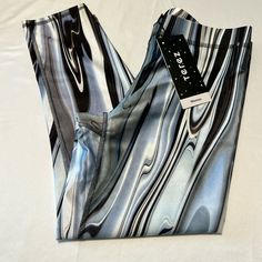 New With Tags Size Large 80% Polyester; 20% Spandex Made In The Usa Cropped Leggings, Blue Gray, Blur, Black Gray, Blue Grey, Pant Jumpsuit, Black And Grey, Marble, Pants For Women