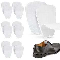 PRICES MAY VARY. = PACKAGE INCLUDES = This pack contains 6 pairs of white color large size shoe tongue cushion pads. = MATERIAL= These tongue pads are made using the finest grade of Wool felt soft material for ultra-comfort which provides you with a soft cushioned feel at the tongue of your shoe. = BEST USES FOR = Fills the extra spaces of your shoe, Balance out looseness for all kinds of footwear, prevents foot slipping out from slip-ons, dress shoes, sneakers. and could reduce your shoes up to Of White Color, Shoe Inserts, Cushion Pads, Slip Ons, Wool Felt, White Color, Large Size, Dress Shoes, Shoes Sneakers