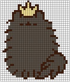 a pixellated image of a bigfoot with a crown on it's head