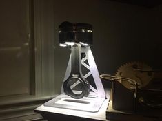 a light that is on top of a table