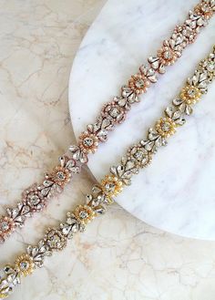 Rose gold or Gold Crystal Pearl Medallion Bridal Belt. Luxury Beaded Rhinestone Wedding Dress Sash. Bride Thin Belt. Beaded Applique. ELIE Clutch Embroidery, Wedding Dresses Winter, Gowns Princess, Summer Wedding Gowns, Rhinestone Wedding Dress, Dresses Corset, Belt Luxury, Boho Wedding Gowns, Wedding Dresses Hippie