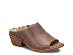 Saw this at DSW! Sofft Shoes, Koolaburra By Ugg, Womens Slides, Slides Shoes, Profile Design, Nubuck Leather, T Strap, Stacked Heel, Slide Sandals