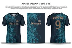 the jersey design is designed for sports teams