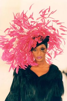 Floral Headdress, Magazine Vogue, Fashion Couture, Naomi Campbell