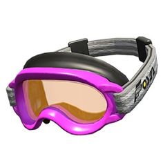 the goggles are purple and black