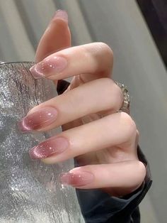 Champagne Nails, Champagne Gold Color, Korean Nail Art, Glittery Nails, Korean Nails, Sparkly Nails