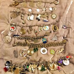 Awesome Lot Of Seven (7) Vintage And A Little Newer Sterling Silver 925 Charm Bracelets, With Dangling Charms. There’s Also A Handful Of Charms Included To Be Added. These Are My Personal Charm Bracelets, Some From When I Was A Teenager Back In The Early 80’s. All Bracelets Are In Great Condition, Nothing Is Broken, And All The Charms Are In Tact As Well, Some Light Tarnishing On Some. Sizes 6-7” Because Of Links, Slide Lock One Is 7” Condition Is "Pre-Owned". Please Note: These Are “Not Scrap”! Slide Lock, Free Dogs, Christmas 2024, Dangle Charms, Charm Bracelets, Dog Friends, Womens Jewelry Bracelets, Silver 925, Charms