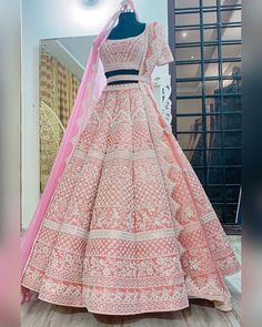 Pink Raw Silk Lehenga, Raw Silk Lehenga, Trendy Outfits Indian