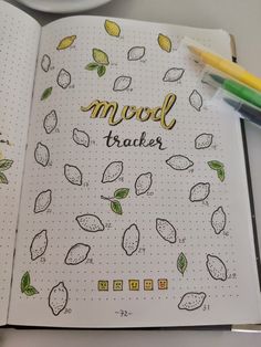 Bullet Journal Mood Tracker, Bullet Journal Work, Lemon Theme, Bullet Journal Ideas Templates, Album Journal, Creating A Bullet Journal, Bullet Journal Mood Tracker Ideas, Bullet Journal Paper, Bullet Journal Tracker