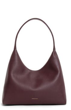 Soft and spacious, this hobo bag is fashioned from richly pebbled leather with a supple suede lining and simple shoulder strap. Top zip closure Shoulder strap Interior wall pocket Suede lining Leather Made in Italy Designer Handbags Classic Soft Leather Hobo Shoulder Bag, Classic Hobo Shoulder Bag With Handle Drop, Chic Hobo Bag With Smooth Grain For Shopping, Chic Smooth Grain Hobo Bag For Shopping, Classic Hobo Bag With Smooth Grain, Classic Hobo Bag Tote With Smooth Grain, Classic Hobo Bag With Smooth Grain And Double Handle, Classic Smooth Grain Hobo Tote Bag, Classic Textured Leather Hobo Shoulder Bag