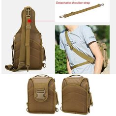 Gender: Men      Material:  Nylon    Backpacks Type:  Softback    Function:  Outdoors tactical Nylon shoulder sling bag Crossbody    Color:  Black, Khaki, ACU Digital, Desert Digital, Jungle Digital    Size:  28*23*13 cm(HXLXW)      Handy, versatile 3 ways carrying style (Shoulder Bag, Chest Sling - Back Sling, Hand Carry),small MOLLE pouch. This bag is suitable for spring, summer, autumn and winter  Rugged premium construction from 600D polyester fabric - Lightweight, durable material with adjustable, detachable strap. Perfectly suits your body shape  Small, compact, goes anywhere design is perfect where large packs are too big, too bulky, too heavy. Good construction and lightweight, versatile, strong and sturdy. Not easy to be scratched, high quality, Fashion, multi-function and pr Anti-theft Shoulder Chest Bag For Outdoor Activities, Anti-theft Shoulder Chest Bag For Outdoor, Multifunctional Outdoor Chest Bag, Portable Shoulder Bag Backpack For Outdoor, Anti-theft Crossbody Shoulder Bag For Outdoor Activities, Multifunctional Anti-theft Shoulder Bag For Outdoor Activities, Nylon Shoulder Bag Backpack For Outdoor, Nylon Backpack For Outdoor Use, Anti-theft Shoulder Bag For Outdoor Activities