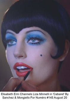 Model Elisabeth Erm channels Liza Minnelli in this gorgeous tribute to her 1972 musical film ‘Cabaret’, directed by Bob Fosse. The film is set in Berlin during the Weimar Republic, under the growing and ominous presence of the Nazi Party. The complex sensual plot involves a men Burlesque Makeup, Show Makeup, Deep Winter, Stage Makeup, Fantasy Makeup