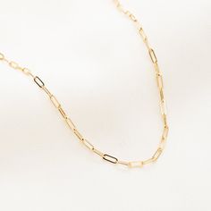 Paperclip Chain Necklace, Gold Chain Choker, Big Jewelry, Simple Tee, Everyday Necklace