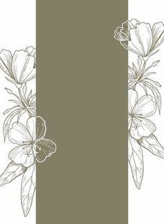 an image of flowers on a brown and white striped background