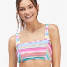 Nwt Price Includes Shipping Suit Up For Summer Fun With This Tankini-Style Sports Bra Of The Roxy Active Collection. The Surf-Friendly Fit Has Been Cut From Soft Recycled Vita Xtra Life Lycra With Uv, Chlorine, And Sun-Cream Resistant Properties To Combine Next-Level Performance With Low Environmental Impact. Complete With Fixed Straps And An Easy Pull-Over Design For The Perfect Fit. Features Eco-Conscious Fabric: High-Performance Vita Xtra Life Lycra, Ultra-Soft, Recycled Stretch Fabric With U Pink Tankini With Adjustable Straps For Spring, Pink Spring Tankini With Adjustable Straps, Casual Pink Swimwear With Adjustable Straps, Spring Pink Tankini, Bra Friendly, Spring Pink Tankini, Bra-friendly, Spring Pink Bra-friendly Tankini, Multicolor Bra Friendly Tankini, Multicolor Bra-friendly Tankini, Suit Up