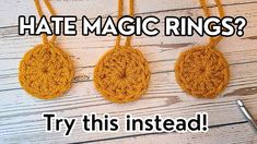 3 Alternatives to a Magic Ring/Circle! (Easy Tutorial) Crochet Magic Circle Tutorial, Magic Ring Crochet Tutorial, Random Acts Of Crochet Kindness, Crochet Kindness, Crochet Hacks, Magic Circle Crochet, Magic Ring Crochet, Magic Rings, Crochet Hack