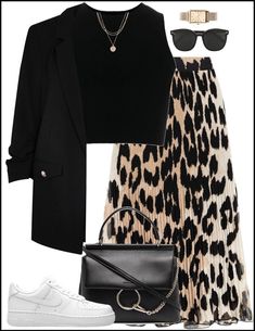 Outfits 2024 Summer, Chic Outfits Aesthetic, Outfit Informal, Best Winter Outfits, Outfit 2022, Leopard Skirt, Classy Work Outfits, Rock Punk, Mode Chic