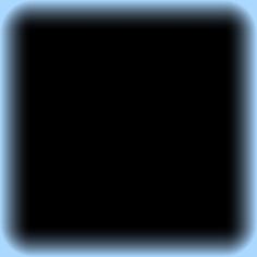 an image of a black square in the middle of a blue rectangle frame with light coming from it