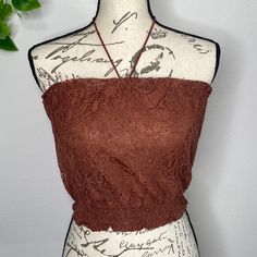 Nwot H&M Lace Crop Top Size 2 See Pics For Best Description Questions? Leave A Comment Below! H&m Orange Summer Tops, Lace Crop Tops, Orange Brown, Brown Orange, Leave A Comment, H&m, Crop Top, Size 2, Product Description