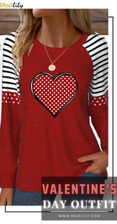 Shop charming pieces and delicate looks now ✨ Patchwork Heart, Womens Trendy Tops, Swimwear Suits, Cozy Tops, Valentine's Day Outfit, Clothing Essentials, Heart Print