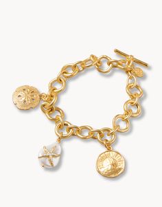 I Love the Sea Charm Bracelet from Spartina 449 Mermaid Lore, Ankle Bracelet Tattoo, Rubber Band Bracelet, Spartina 449, Set Style, Expensive Jewelry, High Tide, Funky Jewelry, Bead Charm Bracelet