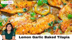 chicken with lemons and parsley in a pan