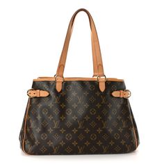 This is an authentic LOUIS VUITTON Monogram Batignolles Horizontal. This shoulder bag is crafted of classic Louis Vuitton monogram-coated canvas. The bag features brass hardware and vachetta leather trim, including side belts and shoulder straps. The top is open to a cocoa brown fabric interior with zipper and patch pockets. Elegant Brown Monogram Canvas Shoulder Bag, High-end Monogram Canvas Shoulder Bag For Formal Occasions, Elegant Monogram Canvas Shoulder Bag For Business, Luxury Formal Shoulder Bag In Signature Coated Canvas, Luxury Formal Shoulder Bag In Coated Canvas, Timeless Monogram Canvas Bag For Formal Occasions, High-end Formal Shoulder Bag In Signature Coated Canvas, Classic Coated Canvas Shoulder Bag For Everyday Luxury, Formal Monogram Canvas Flap Shoulder Bag