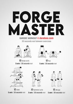 an exercise poster with instructions for the force master