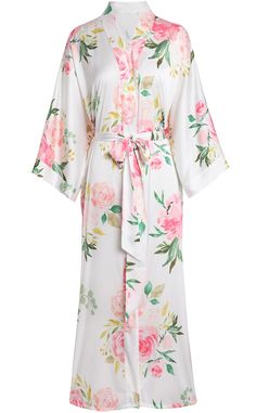 PRICES MAY VARY. One Size Fits More:Fits up to 54” at chest and hip, 50” length(below knee above ankle). Kimono style with belt and inner ties makes it very versatile.No matter what figure you are, you can choose it and try without regret. Silky Soft & Lightweight:Aensso robe is feather light.Its continuous sleeves makes you move free and no tag tickle on your neck.It’s silky smooth and super soft against your body makes you feel wrapped in arms and in love！ Quality&Luxurious:We pay much attenti Silk Robes, Summer Cover Up, Robes For Women, White Kimono, Loose Cardigan, Silk Robe, Womens Kimono, Kimono Style, Feather Light