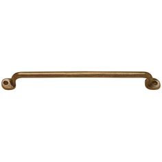 an antique brass cabinet handle on a white background