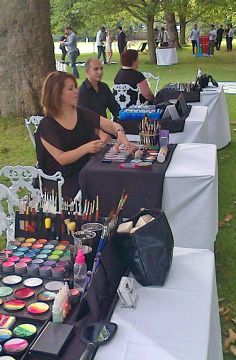 Face Paint Booth, Henna Booth, Simple Face Paint, Vendor Setup, Mime Face, Mime Face Paint, Halloween Face Paint, Paint Table