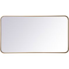 a large rectangular mirror on a white background