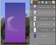 an image of a computer screen with the text purple hues creation in minecraft