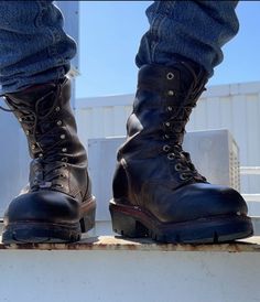 Boot Reference, Spider Tank, Logger Boots, Custom Leather Belts, Old Boots, Vintage Cowboy Boots, Mens Leather Boots, Work Boots Men, Work Boot