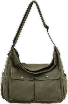 Canvas Crossbody Hobo Bag For School, Khaki Crossbody Canvas Bag With Pockets, Khaki Canvas Shoulder Bag With Multiple Pockets, Canvas Hobo Bag For Everyday Use, Everyday Use Hobo Canvas Bag, Green Casual Bags With Anti-theft Pocket, Khaki Canvas Bag With Multiple Pockets, Khaki Rectangular Canvas Bag With Pockets, Rectangular Khaki Canvas Bag With Pockets