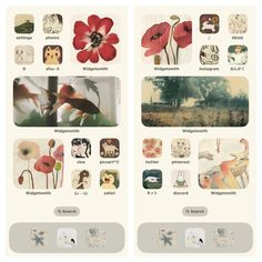 an image of some flowers and pictures on the app store's homepages