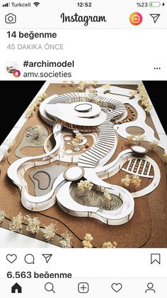 an artistically designed model is displayed on the instagram page