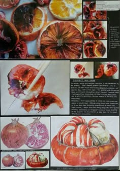 an article in a magazine with pictures of fruits and vegetables