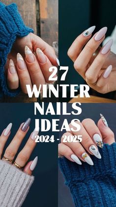 Winter Acrylic Nails Almond, French Tips Manicure, Winter Nails Ideas, Leopard Christmas Tree, French Tip Manicure, Leopard Christmas