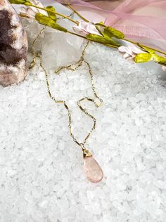 Faceted Pink Morganite is the center pendant on this simple but beautiful necklace. The Morganite pendant has beautiful inclusions that help refract the light and with the faceting, make it sparkle even more. The chain is gold filled bar & link chain that has lots of sparkle & shine to it. Finished off with spring ring clasp and a gold filled bead dangle. Length: 16" with 2" extender. Gold Faceted Necklace With Rectangular Pendant, Gold Necklace With Faceted Rectangular Pendant, Morganite Necklace, Briolette Necklace, Morganite Pendant, Pink Morganite, Beautiful Necklace, Beaded Dangles, Morganite