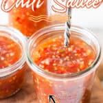 three jars filled with food sitting on top of a table