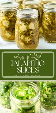 jars filled with pickled jalapeno slices