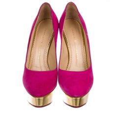 Sexy And Comfortable Pink Suede Platform Heels Pink Velvet Platform Heels, Charlotte Olympia Shoes, Pink Suede, Charlotte Olympia, Salvatore Ferragamo Flats, Platform Heels, Olympia, Women Shoes, Heels