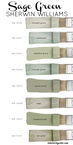 the different shades of paint that you can use to decorate your home or office with