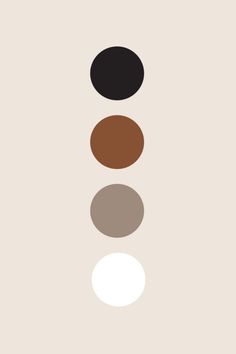 three different shades of brown, black and white on a beige background with the same color scheme