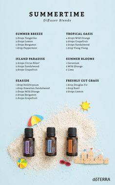 Summer Diffuser Blends, Summer Essential Oils