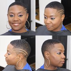 Natural Hair Haircuts, Barber Haircuts, Short Hair Designs, Brush Cut, Short Shaved Hairstyles, Shaved Hair Designs